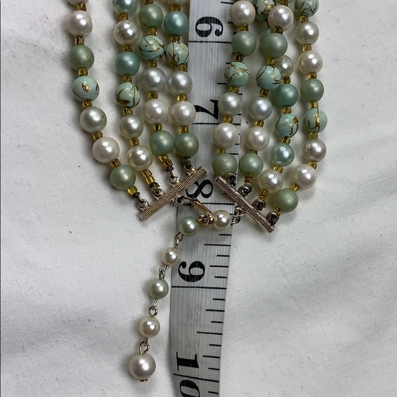 Vintage Japan faux pearl necklace & clip earrings - Picture 7 of 9